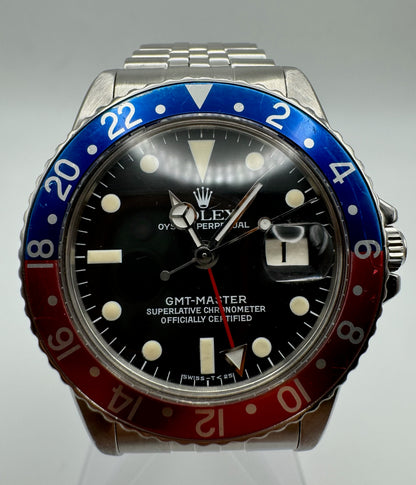 Rolex GMT-Master 1675 Pepsi with Jubilee Service Tritium Dial 1968