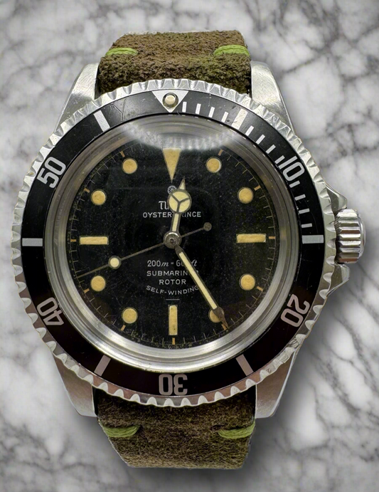 Tudor Submariner 7928 Glossy Gilt Underline Zinc Sulfide 1964 (Serviced)