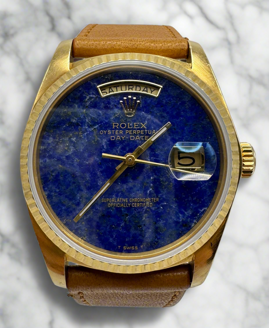 Rolex Day-Date 36 Yellow Gold Lapis Lazuli (Unpolished/Serviced)