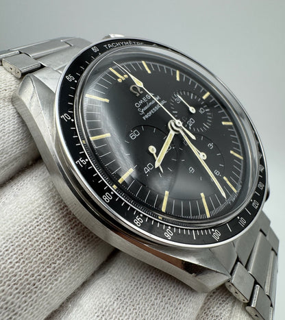 Omega Speedmaster Professional Moonwatch Chronograph Cal. 321 Full Steel Heavy Patina Original Owner 1965 (Unpolished)