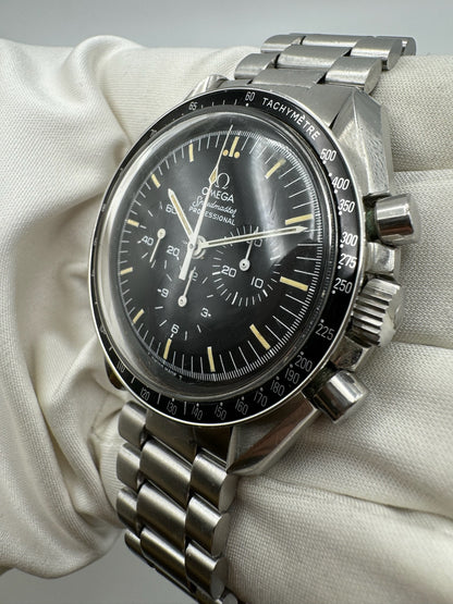 Omega Speedmaster Moonwatch with Heavy Patina Black T-Dial