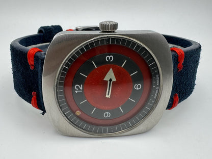 Longines Comet Steel Manual Winding Red Dial (Serviced)