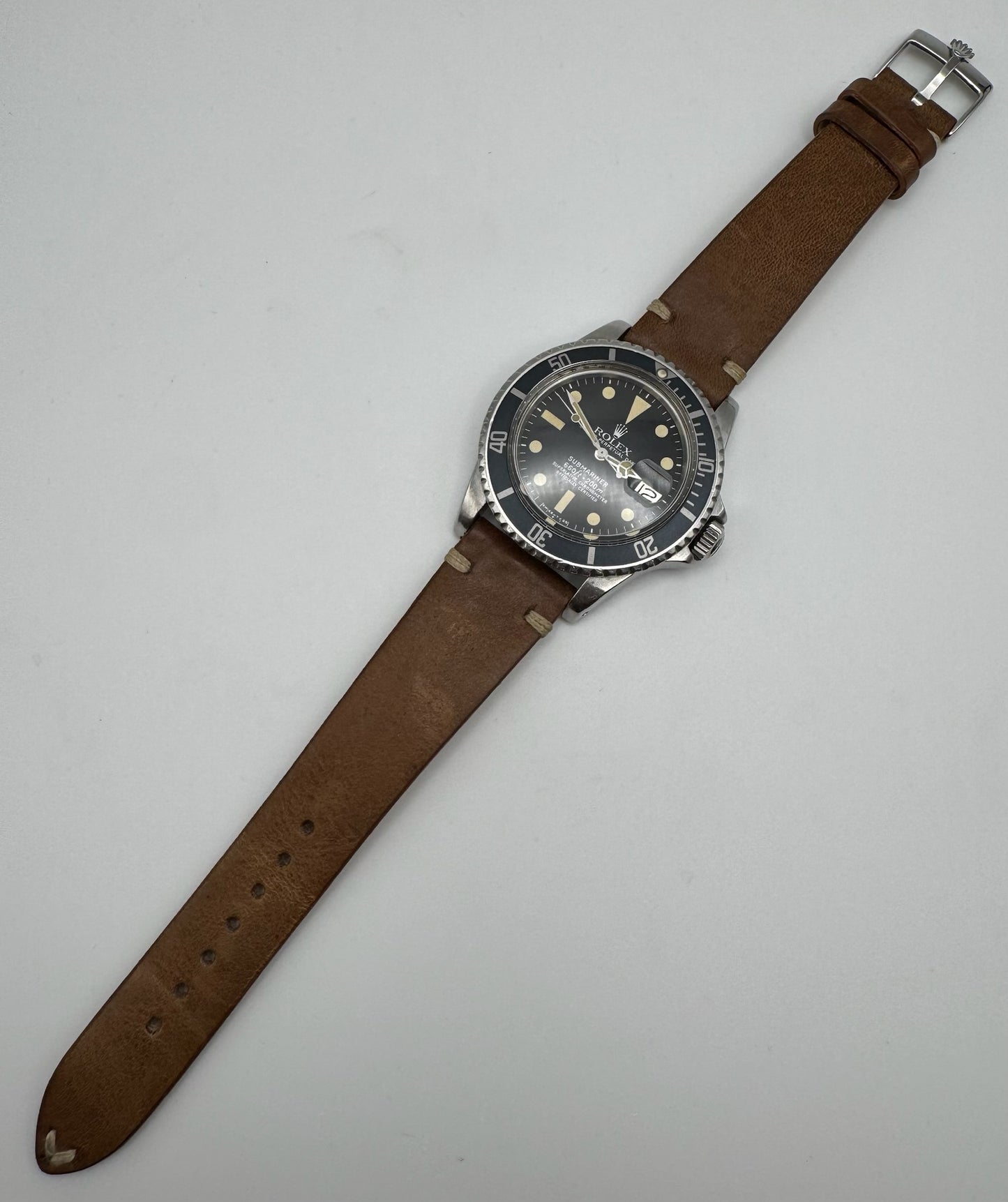 Rolex Submariner Date 1680 MK1 Yellow Patina Blue Insert 1977 (Serviced)