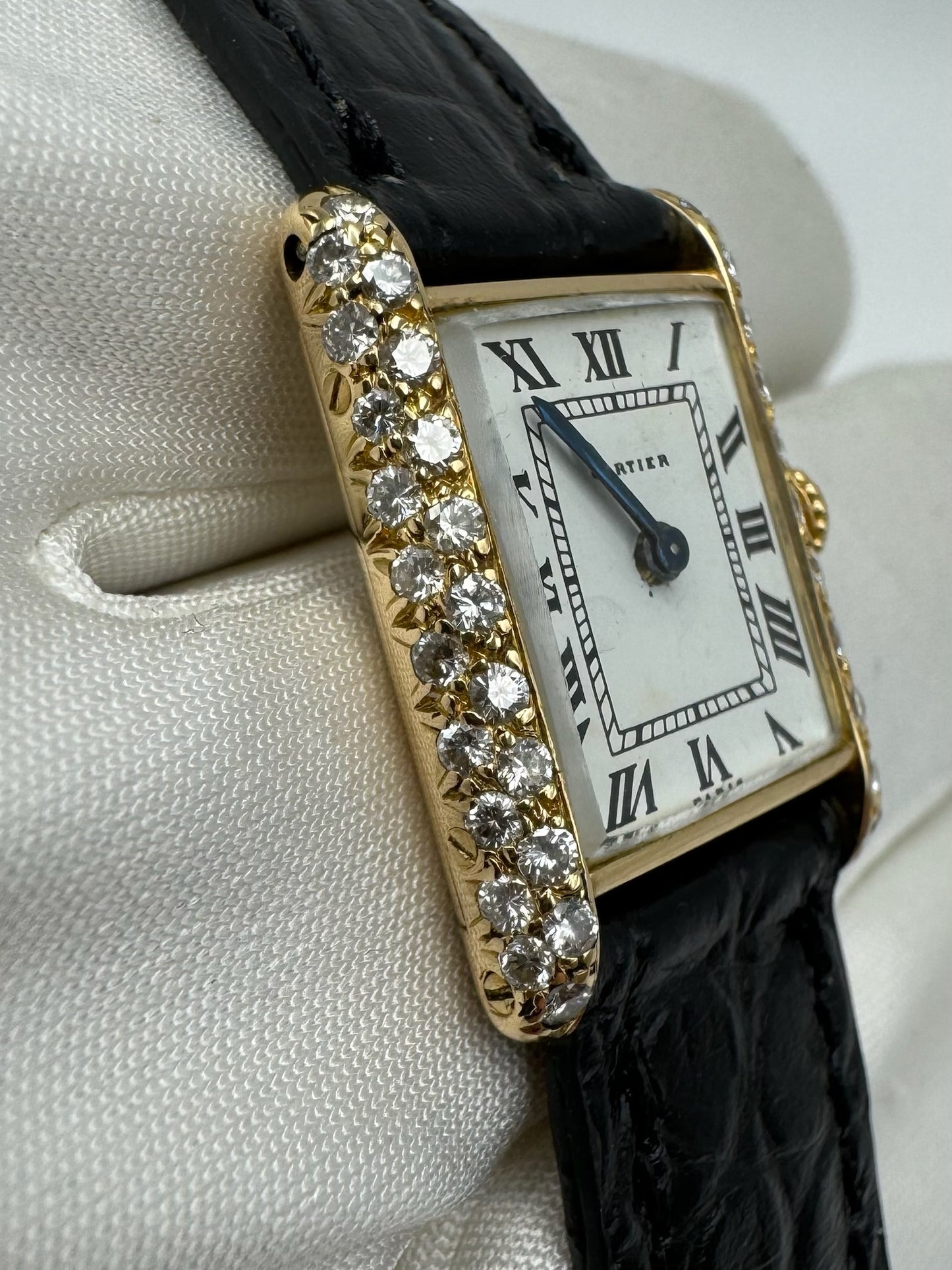 Cartier Tank Louis Cartier Factory Diamonds