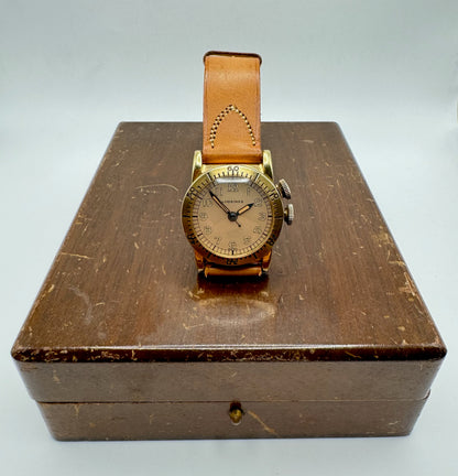 Longines Weems Vintage 14K Yellow Gold Manual Winding 1930 (NOS Serviced)