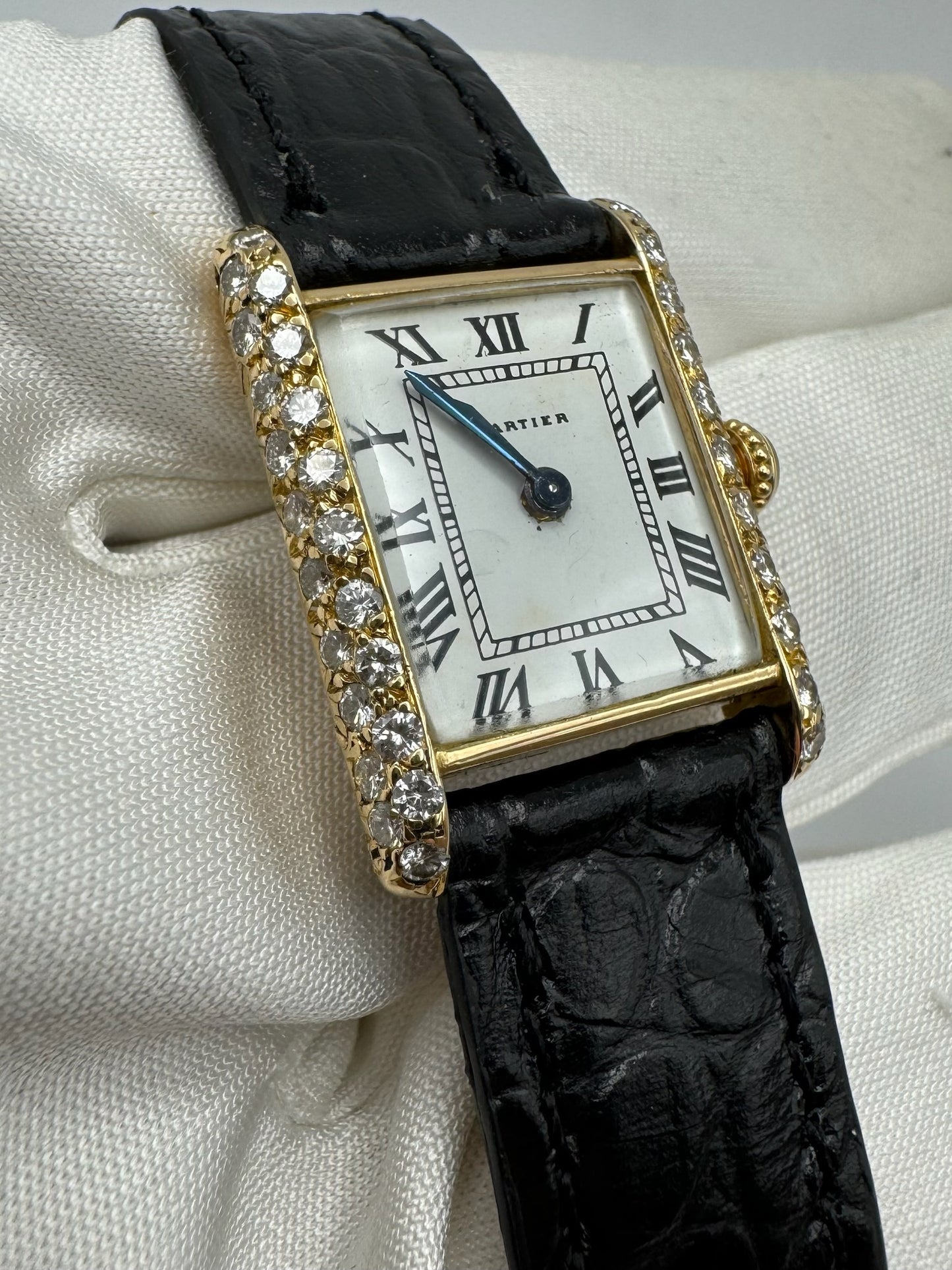 Cartier Tank Louis Cartier Factory Diamonds