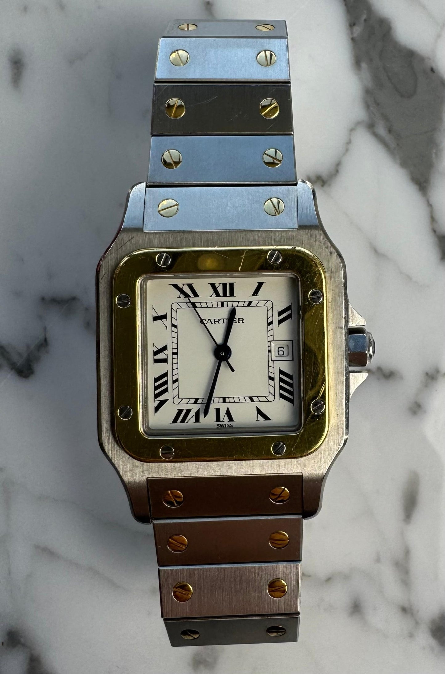 Cartier Santos Galbée 2 Tone Automatic 1994 Original Owner (Full-Set/Unpolished/Serviced)