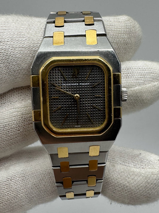 Audemars Piguet Royal Oak Lady Rectangular Lady Quartz 2 Tone Grey Dial Original Owner (Unpolished)