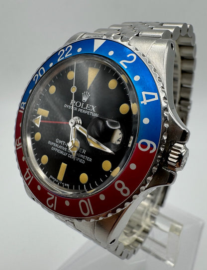 Rolex GMT-Master 1675 Tritium Patina Service Dial 1966