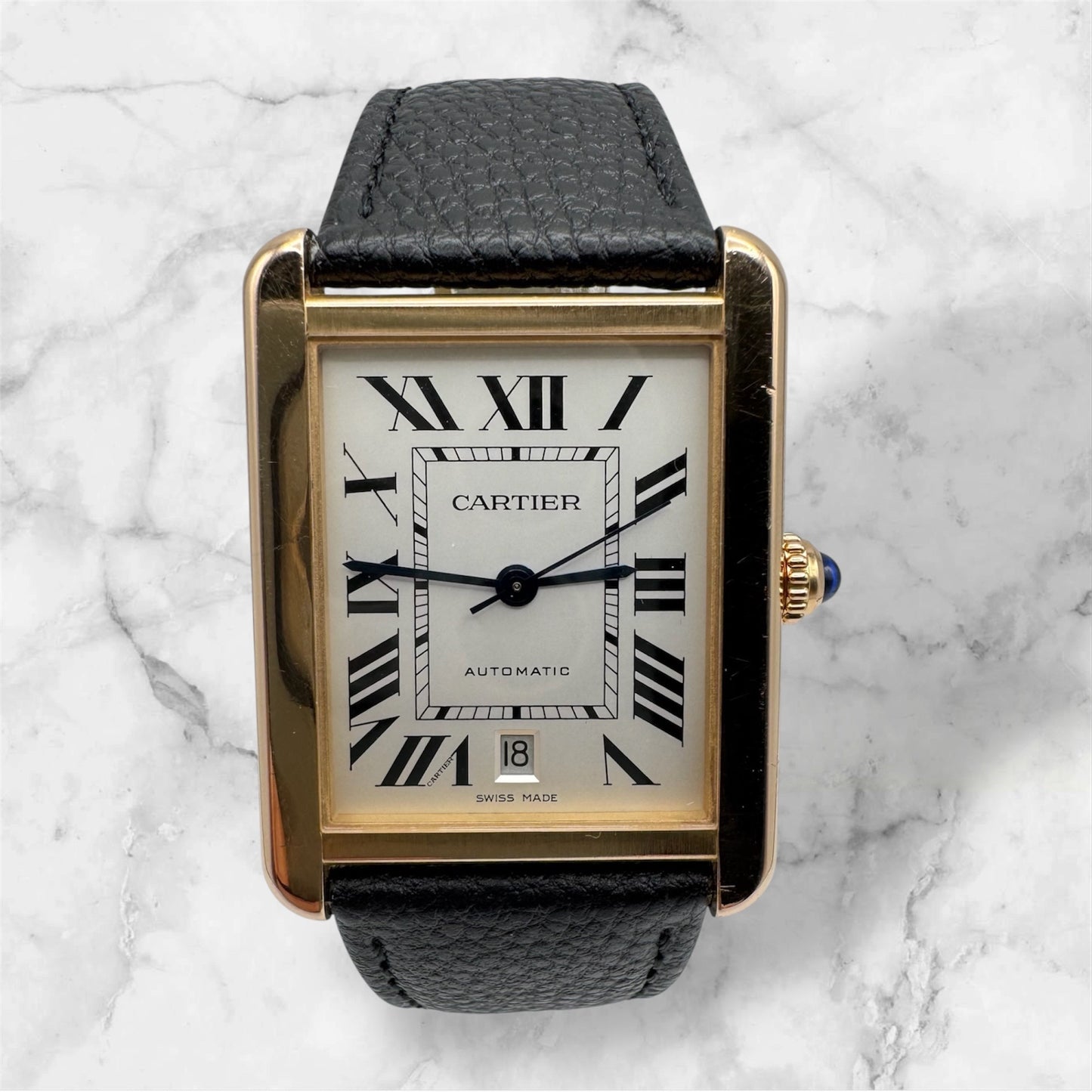 Cartier Tank Solo XL Rose Gold/Steel Automatic Original Owner (Box/Unpolished)