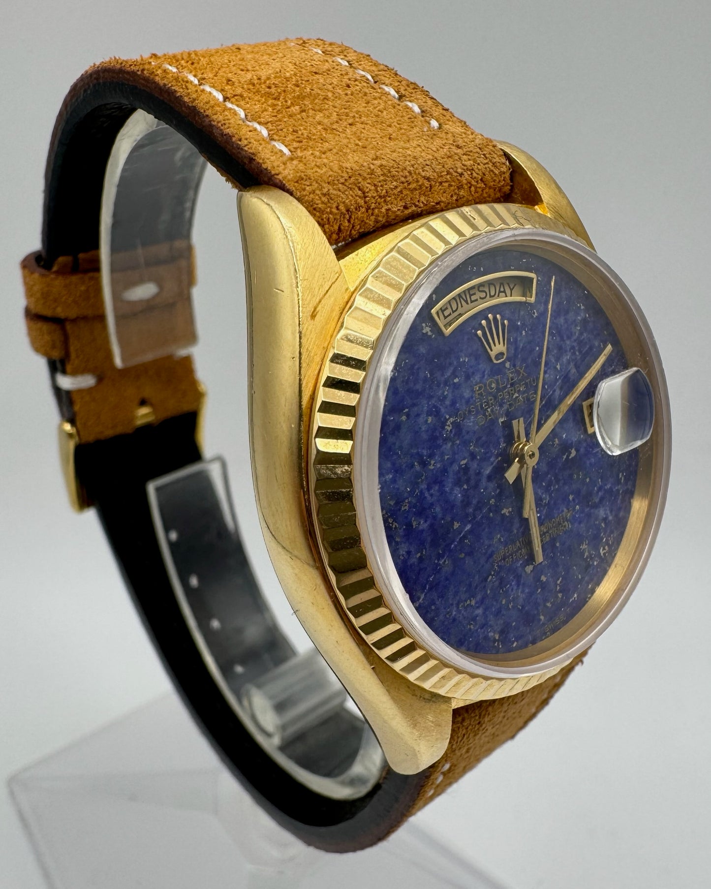 Rolex Day-Date 36 Yellow Gold Real Lapis Lazuli Aftermarket Dial 1979 (Serviced)