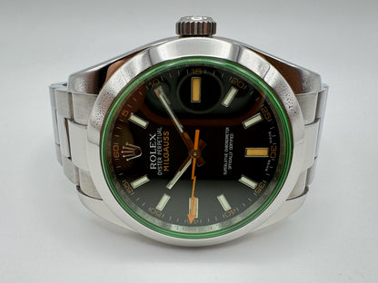 Rolex Milgauss Steel Black Dial Green Crystal 2008 (Mint)