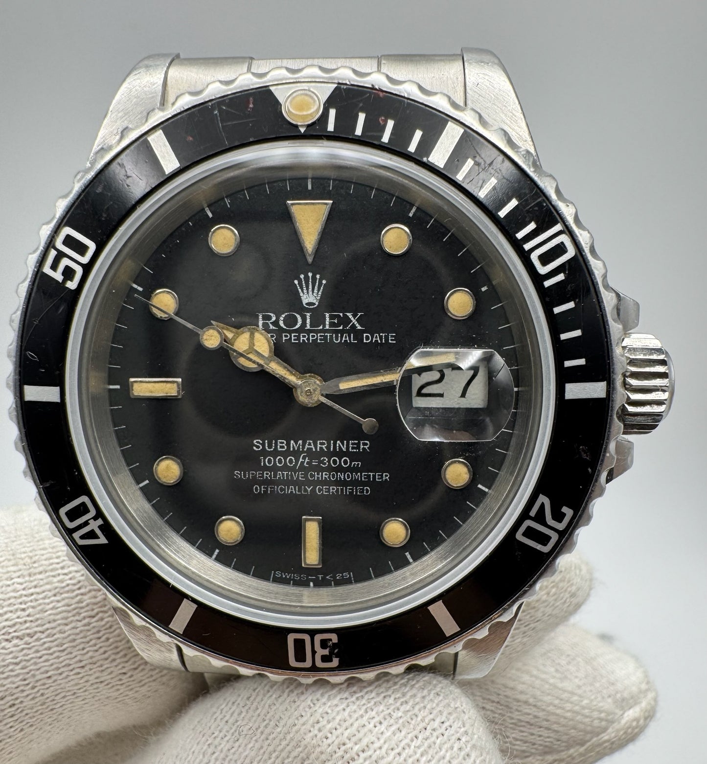 Rolex Submariner Date 16800 Ghost/Grey Dial Yellow Patina 1986 (Unpolished/Serviced)