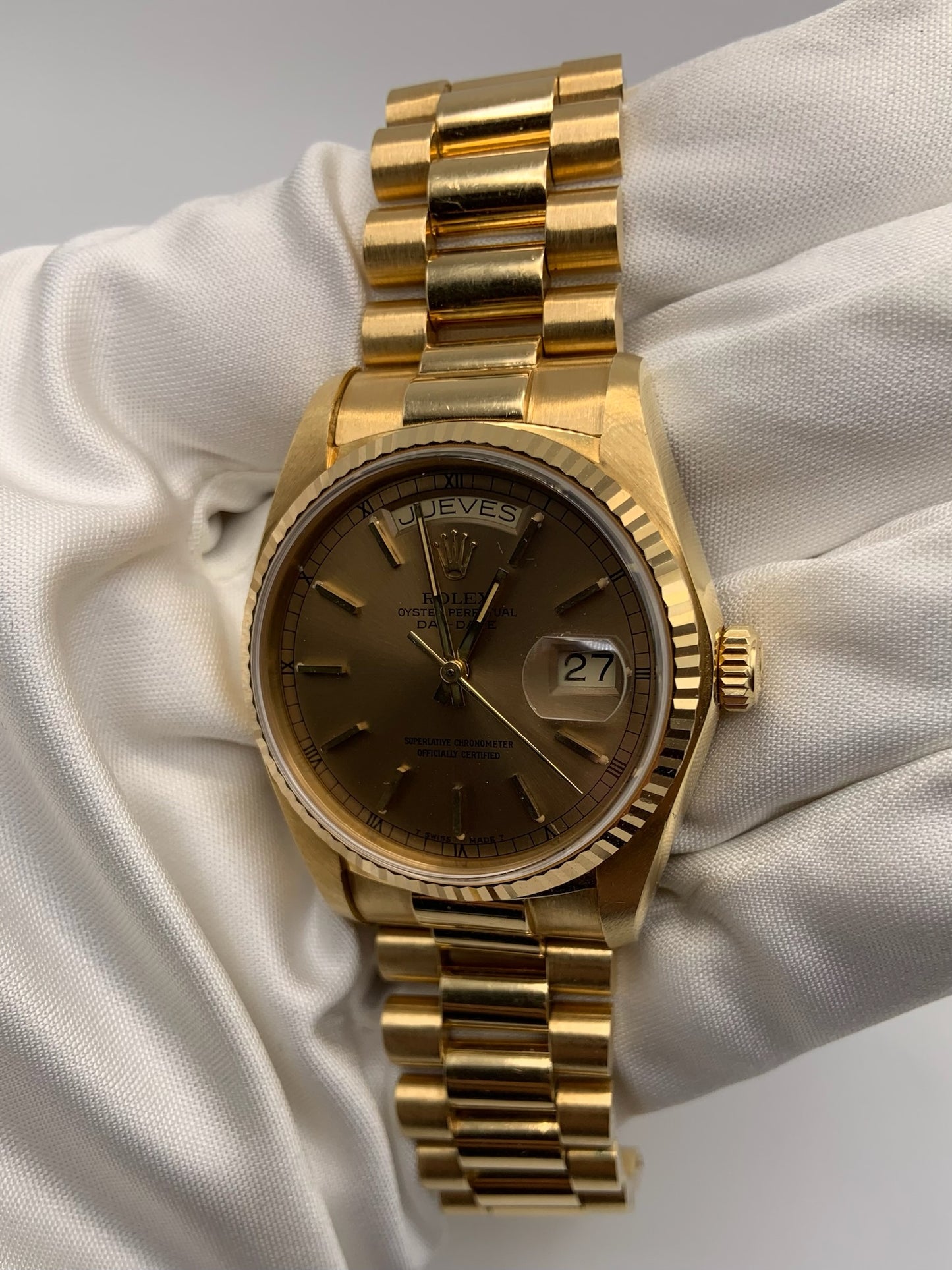 Rolex Day-Date Full Gold with Spanish Days (Full-Set)