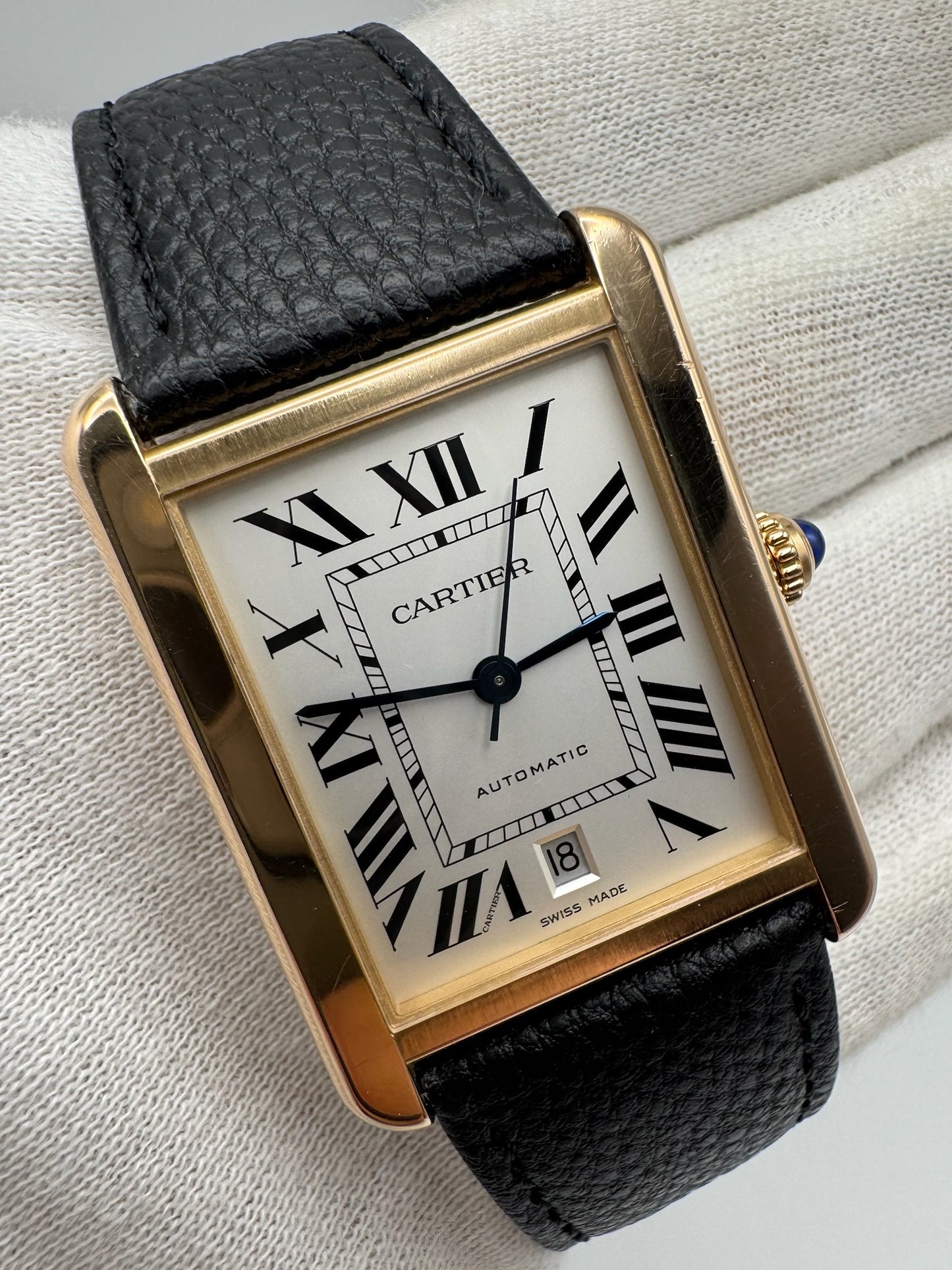 Cartier Tank Solo XL Rose Gold/Steel Automatic Original Owner (Box/Unpolished)