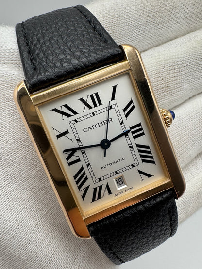 Cartier Tank Solo XL Rose Gold/Steel Automatic Original Owner (Box/Unpolished)