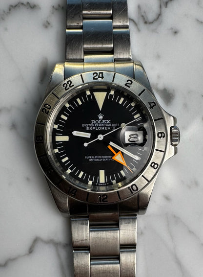 Rolex Explorer II 1655 Steve McQueen Full Steel Yellow Patina MK2 1973 (Full-Set)