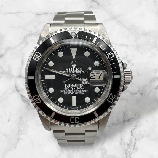 Rolex Submariner Date 1680 Full Steel Rolex Service 1979 (Rolex Service Papers/Box)