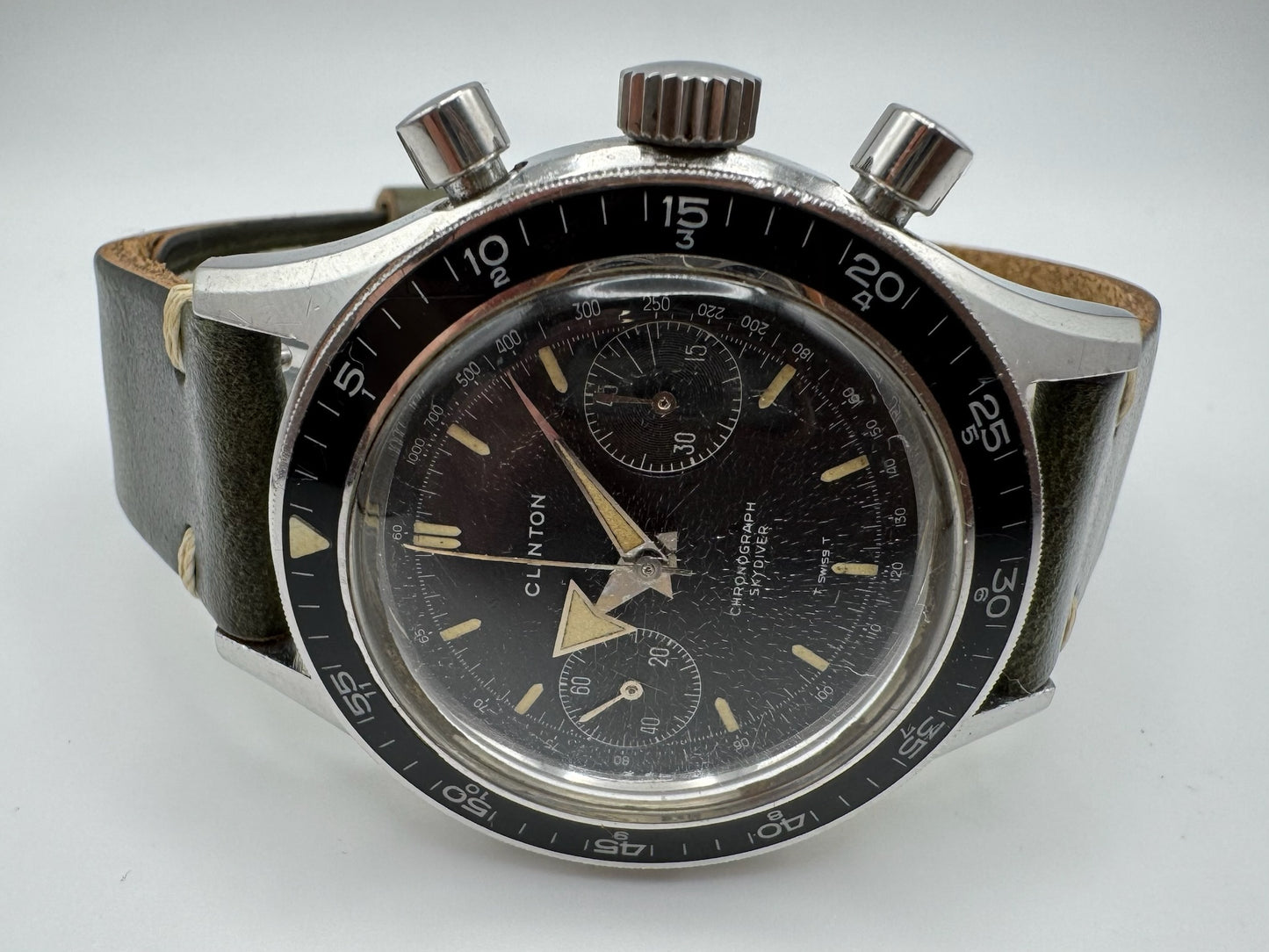 Clinton Skydiver Chronograph Broad Arrow