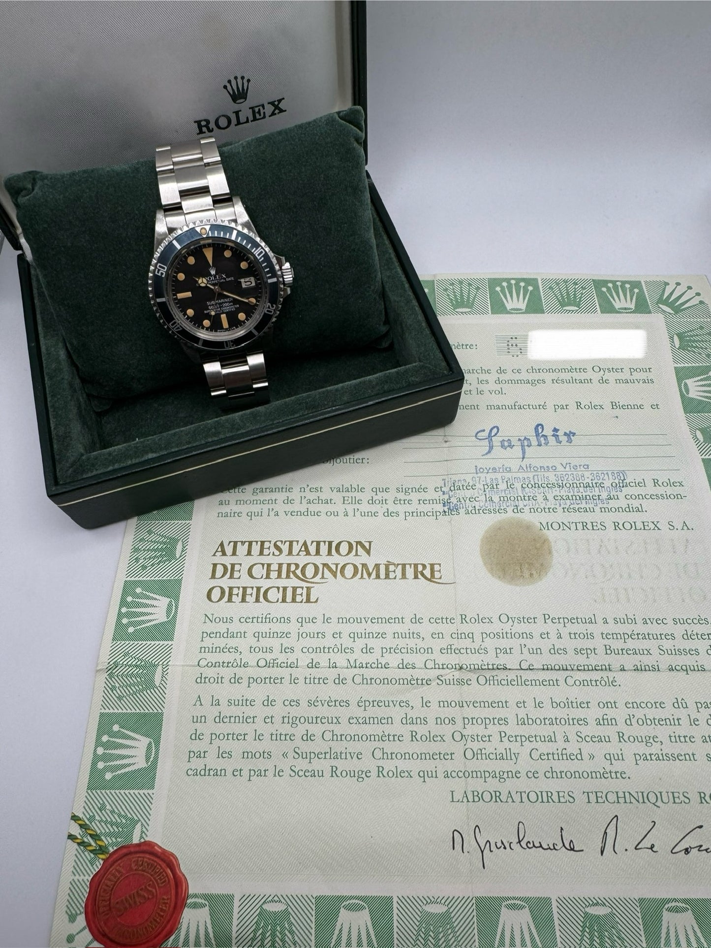 Rolex Submariner Date 1680 Crazy Patina Blue Insert (Unpolished/Full-Set)