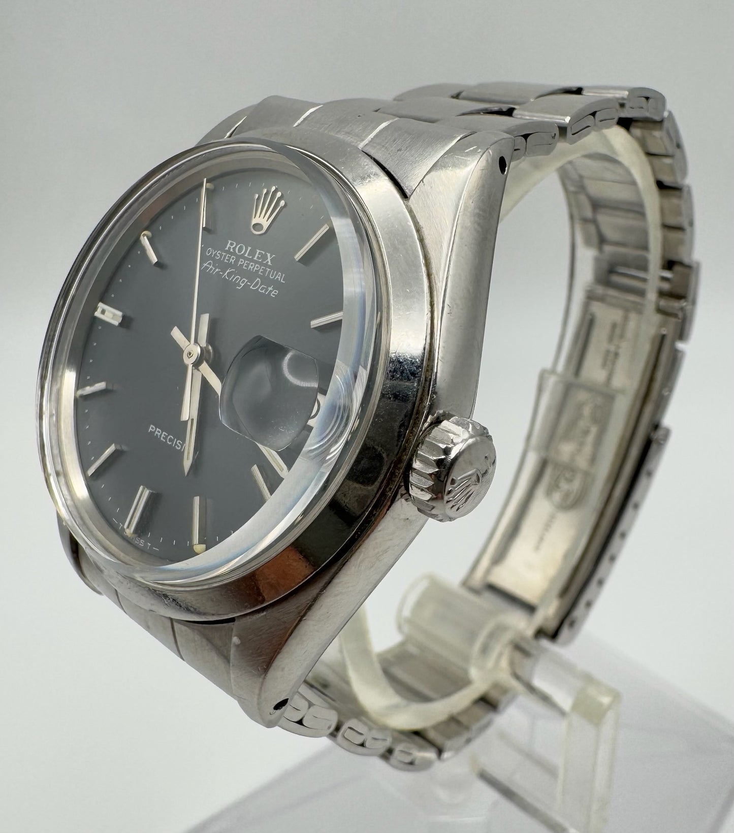 Rolex Air King Date Full Steel Grey/Blue Dial 1971 (Unpolished)