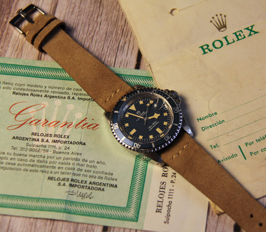 Tudor Submariner Snowflake Meters First Heavy Patina Blue Dial 1968 (Serviced/Papers)