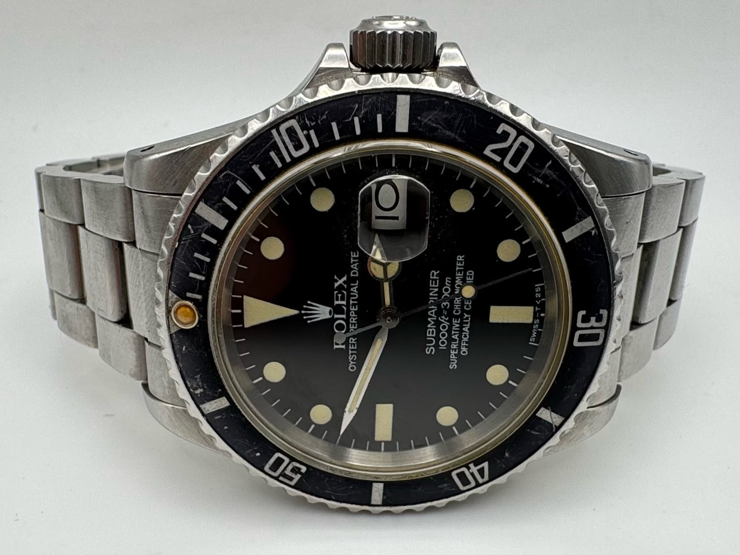 Rolex Submariner Date 16800 Full Steel Matte Dial Ghost Insert Original Owner 1982 (Full-Set/Unpolished/Serviced)