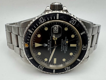 Rolex Submariner Date 16800 Full Steel Matte Dial Ghost Insert Original Owner 1982 (Full-Set/Unpolished/Serviced)
