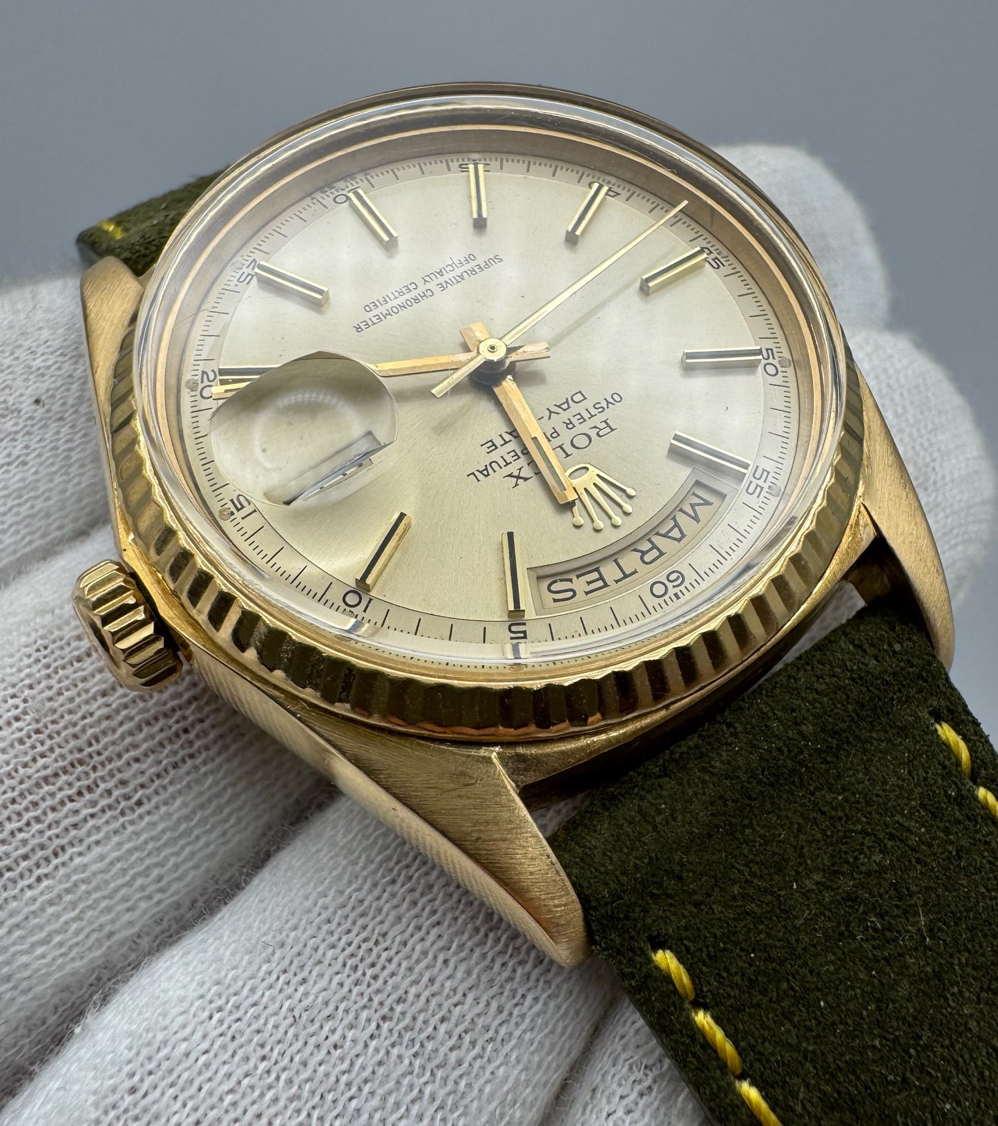 Rolex Day-Date 36 1803 Yellow Gold 18K Champagne Dial 1968