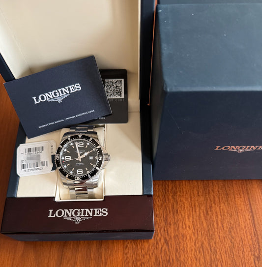 Longines HydroConquest Steel 44 Black Dial (Full-Set/Unpolished)