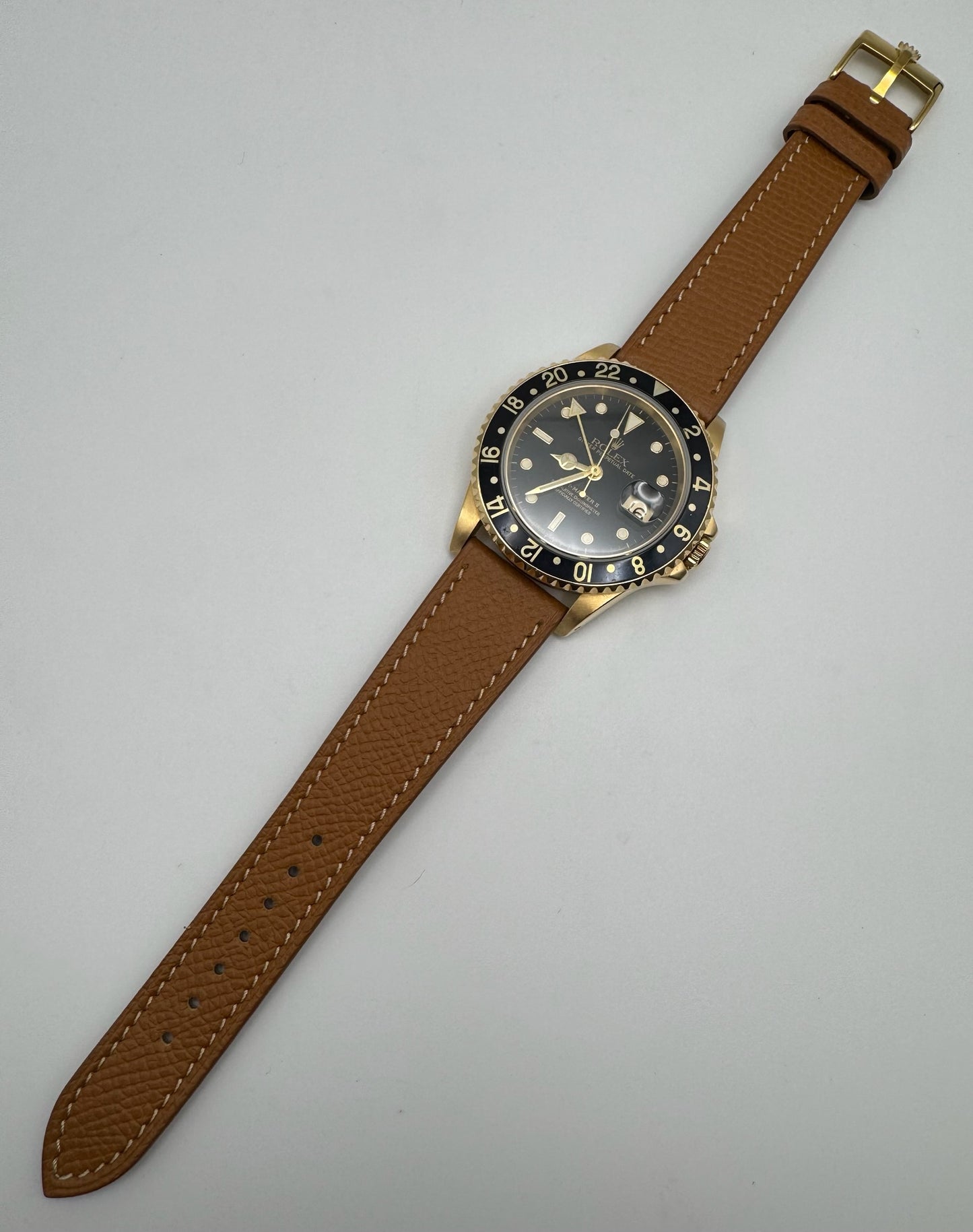 Rolex GMT-Master II 16718 Yellow Gold Head Black Tritium Dial 1991 (Mint/Serviced)