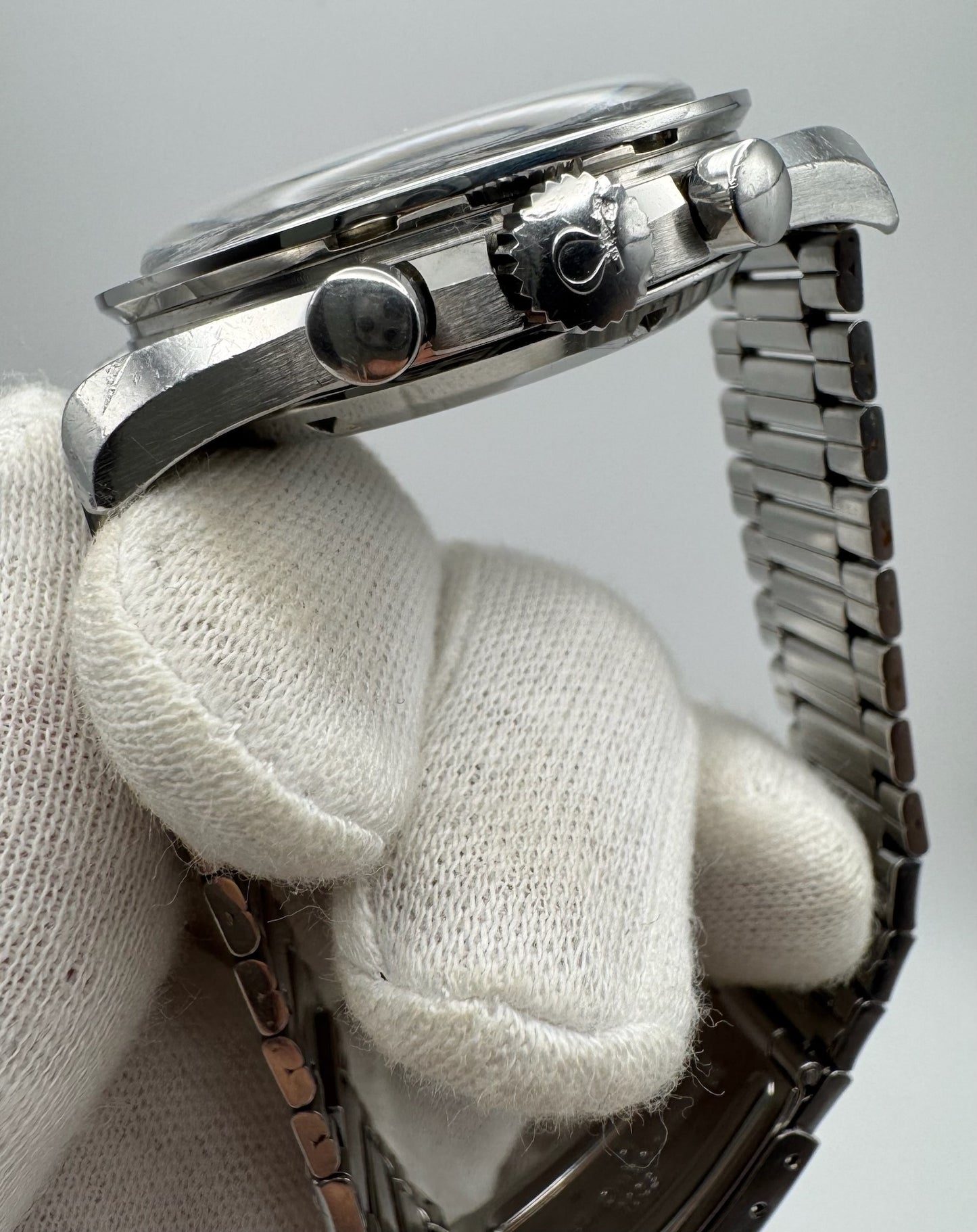 Omega Speedmaster Professional Moonwatch Chronograph Cal. 321 Full Steel Heavy Patina Original Owner 1965 (Unpolished)