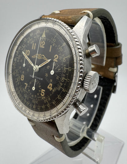 Breitling Navitimer 806 AOPA Steel Tropical Brown Dial Yellow Patina Bead Bezel (Unpolished/Serviced)
