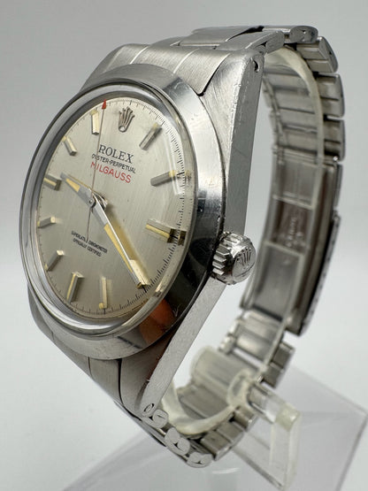Rolex Milgauss 1019 Full Steel Silver Dial 1970 (Unpolished/Serviced)