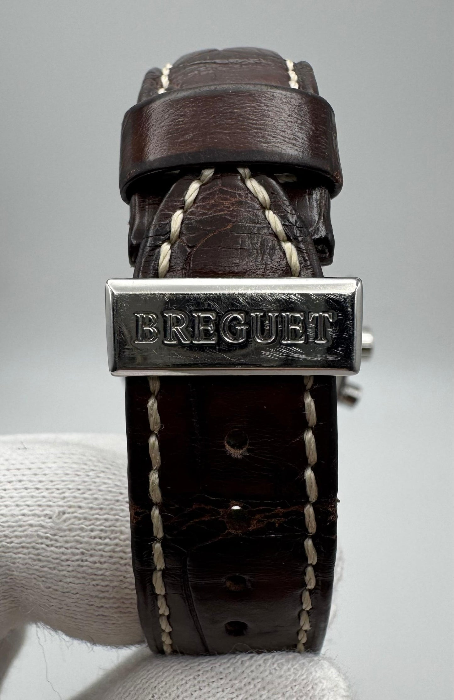 Breguet Type XX - XXI - XXII Pilot Watch Chronograph Steel Yellow Patina (Box)