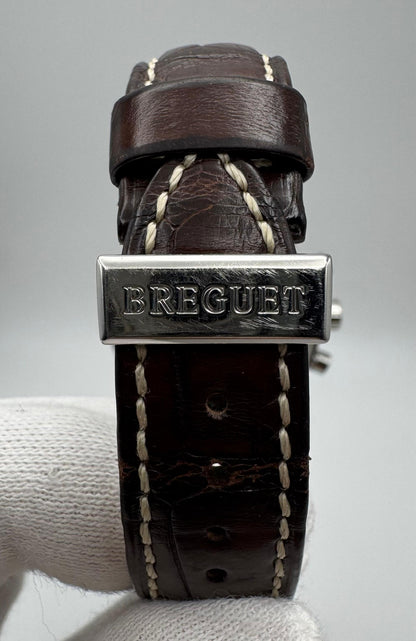 Breguet Type XX - XXI - XXII Pilot Watch Chronograph Steel Yellow Patina (Box)