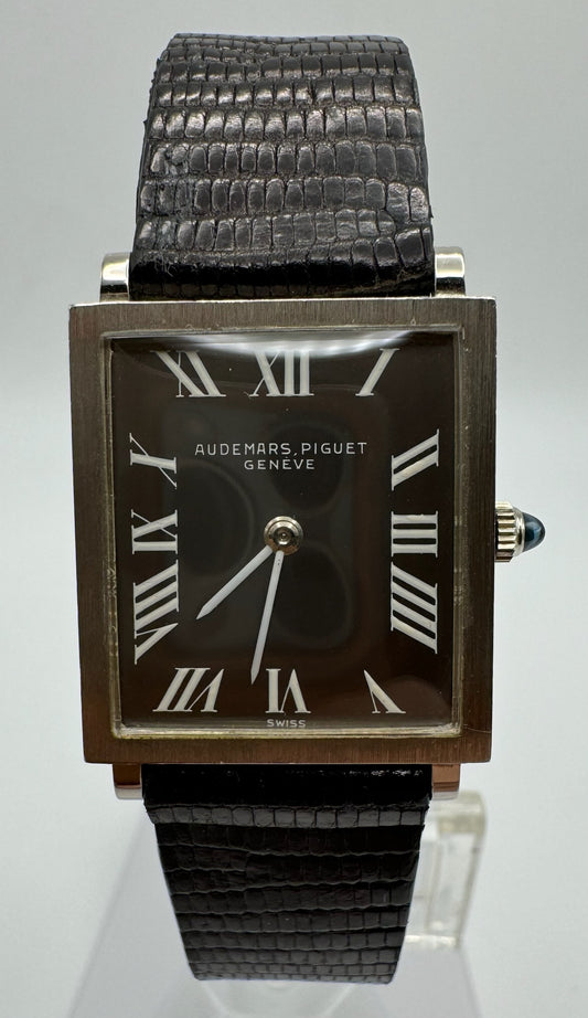 AP Vintage Dress Watch Rectangular Grey Dial with Roman Numerals