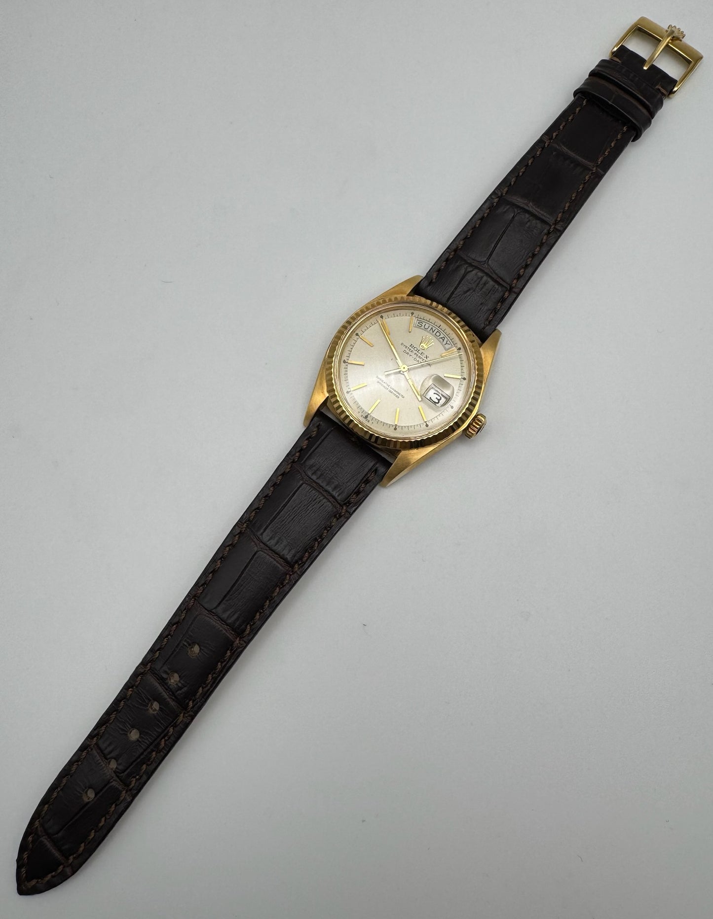 Rolex Day-Date 36 18K Yellow Gold Head Silver Dial 1974 (Serviced)