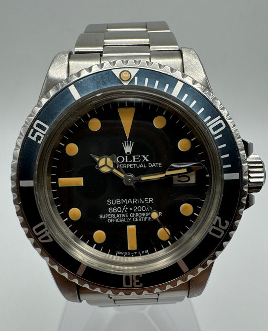 Rolex Submariner Date 1680 Crazy Patina Blue Insert (Unpolished/Full-Set)