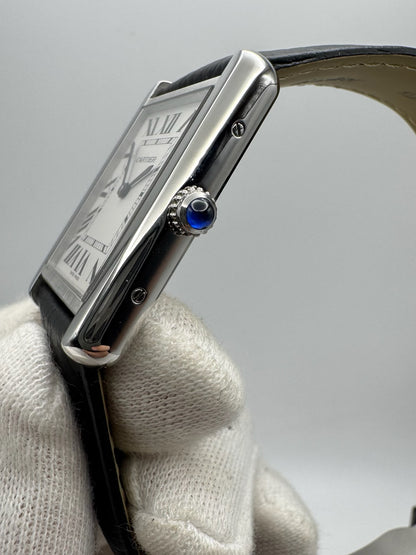 Cartier Tank Solo Steel Large Size Quartz Silver Dial 2020 (Full-Set/Mint)