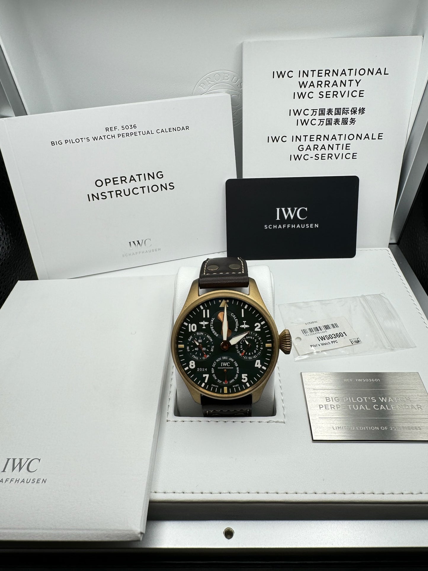 IWC Big Pilot Perpetual Calendar Spitfire Bronze #001/250 Limited (Full-Set/Warranty)