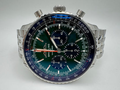 Breitling Navitimer 1 B01 Chronograph 46 Full Steel Green Dial (Full-Set/Mint)