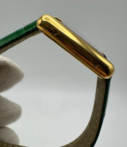 Cartier Tank Vermeil Gold Plated Manual Winding Lemon Dial