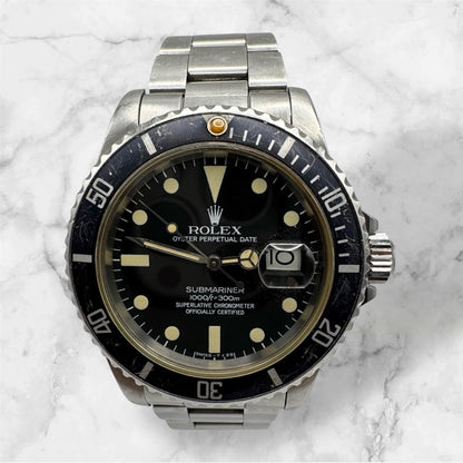 Rolex Submariner Date 16800 Full Steel Matte Dial Ghost Insert Original Owner 1982 (Full-Set/Unpolished/Serviced)