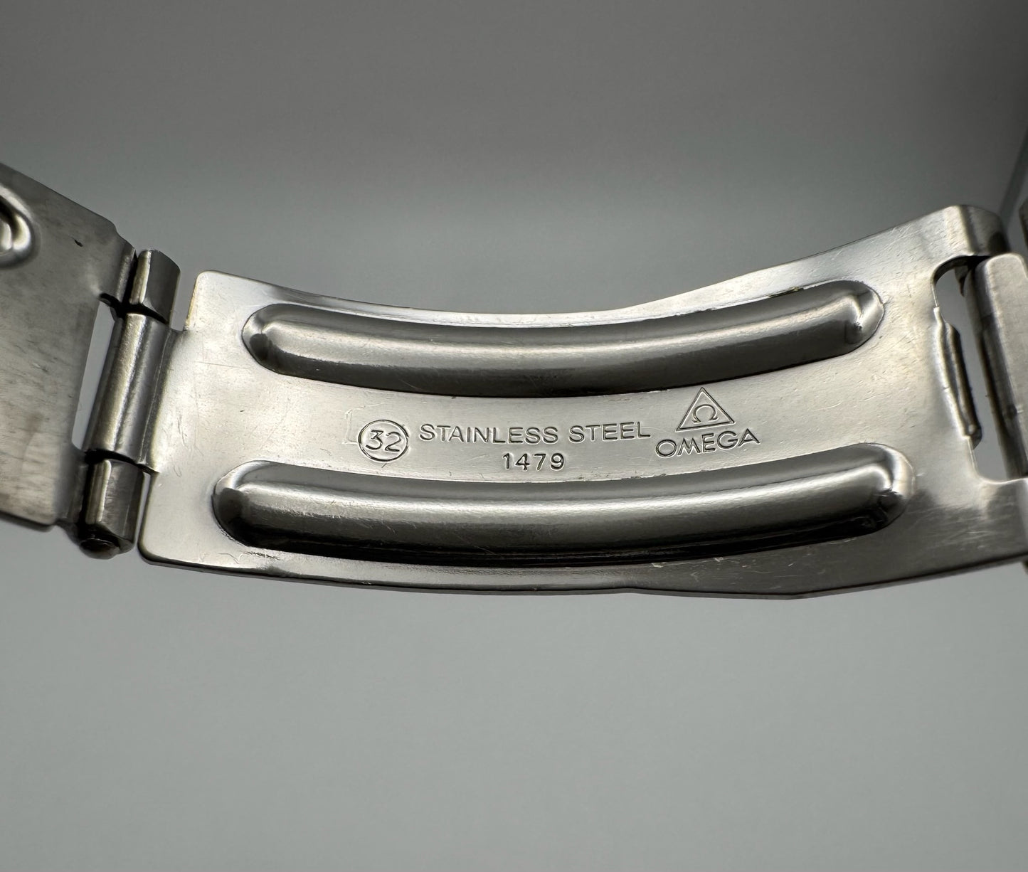 Omega Speedmaster Professional Moonwatch Full Steel Yellow Patina Step Dial Ghost Bezel (Serviced)