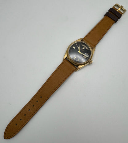 Rolex Day-Date 36 Yellow Gold 18K Head Black Glossy Swiss Only Door Stop Index 1974