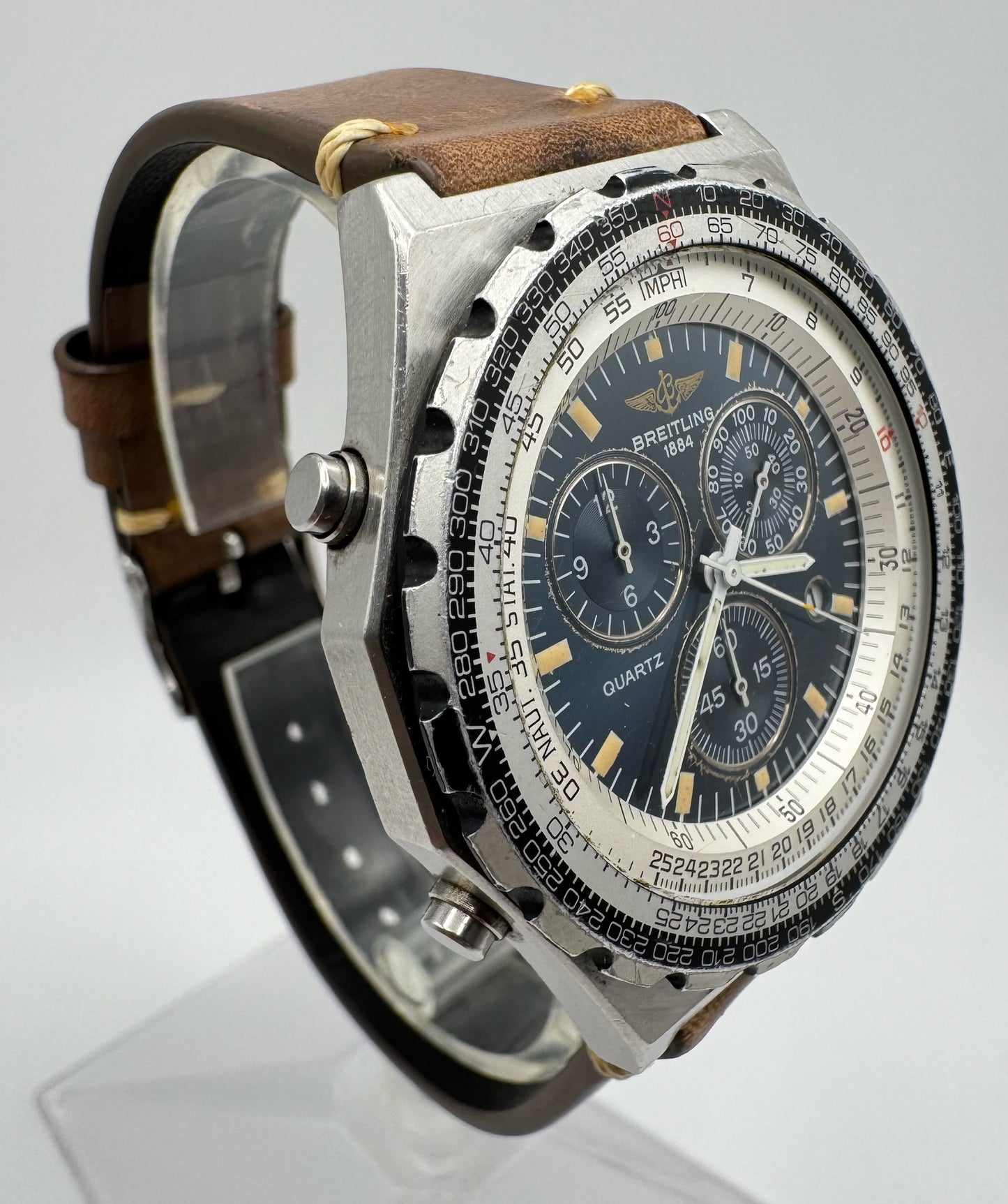 Breitling Jupiter Pilot Navitimer Jupiter Pilot Quartz Blue Tritium Dial Very Rare (Unpolished)