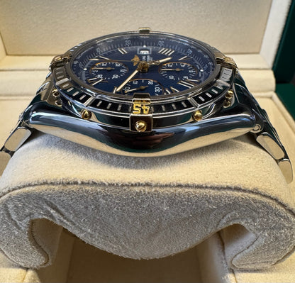 Breitling Crosswind Chronograph Two-Tone Blue Dial (Serviced)