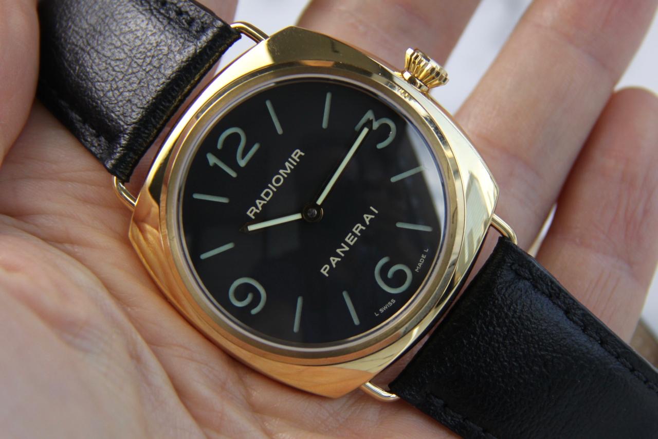 Panerai Radiomir Base PAM231 Rose Gold 45 Black Dial 2010 (Full-Set/Unpolished)
