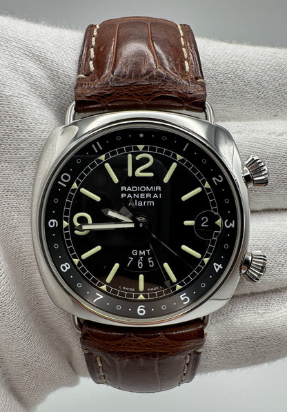 Panerai Radiomir GMT Alarm 42mm Steel 2005 (Papers/Unpolished)